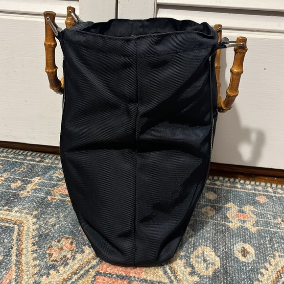 Gucci EUC Small Nylon Tote with Bamboo Handles - Picture 3 of 9